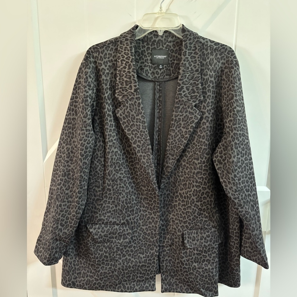 Liverpool Black Leopard Pattern Blazer